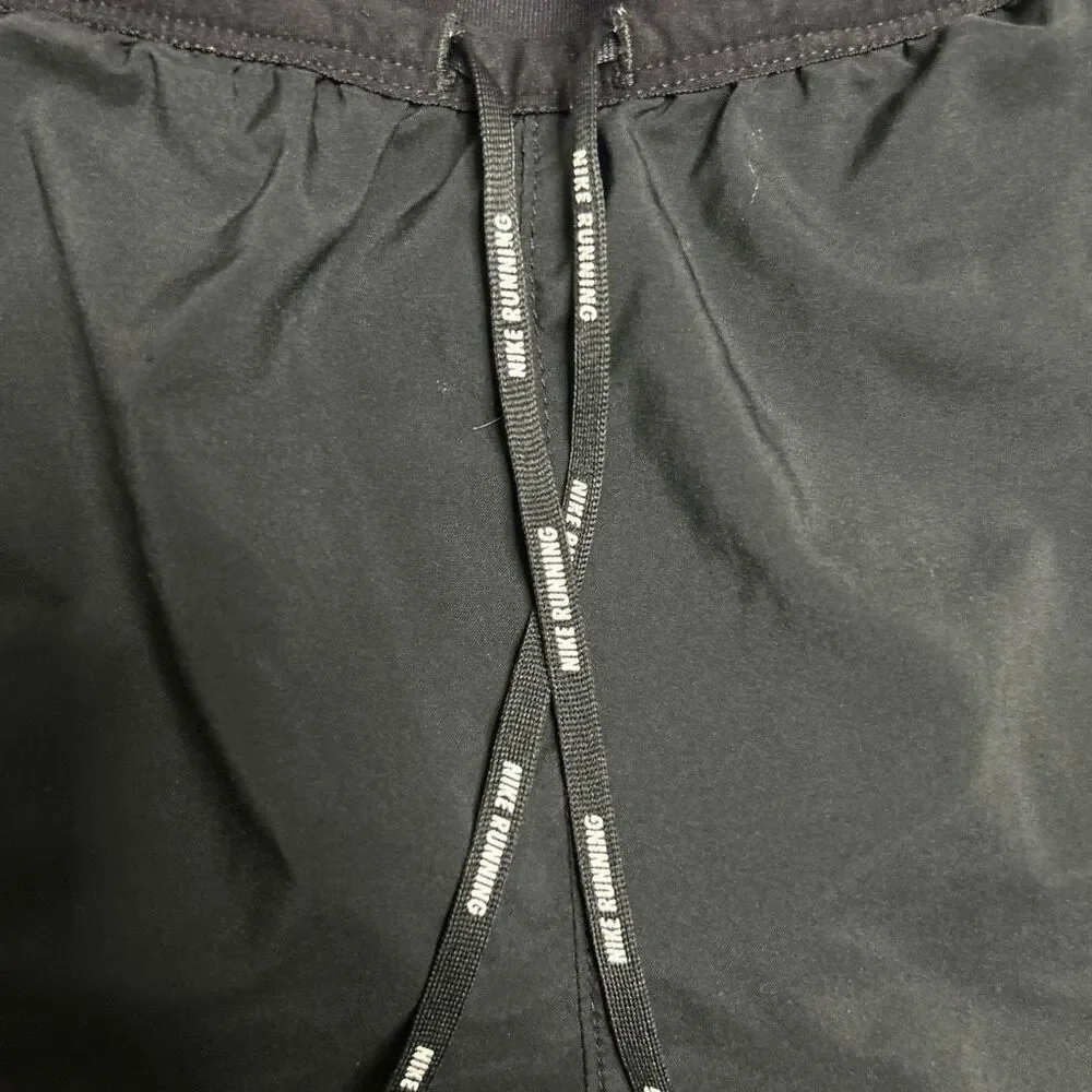 Nike Dri-FIT Black Running Shorts Reflective Logo Men’s Size Small